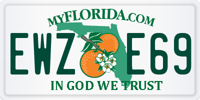 FL license plate EWZE69