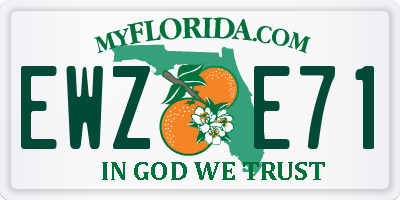 FL license plate EWZE71