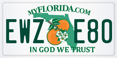 FL license plate EWZE80