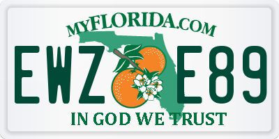 FL license plate EWZE89