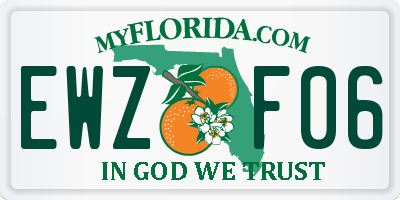 FL license plate EWZF06