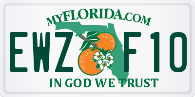 FL license plate EWZF10