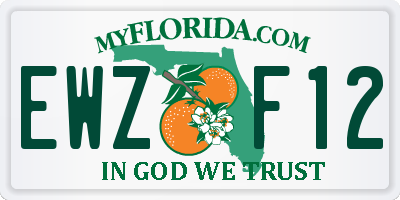 FL license plate EWZF12
