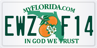 FL license plate EWZF14