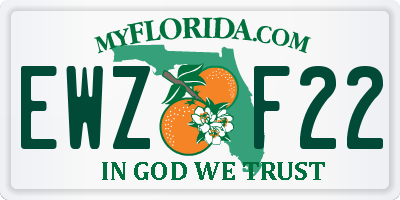 FL license plate EWZF22