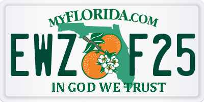 FL license plate EWZF25
