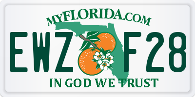 FL license plate EWZF28