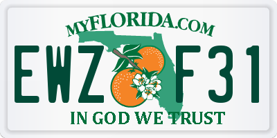 FL license plate EWZF31