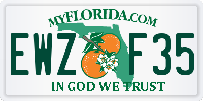 FL license plate EWZF35