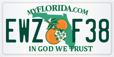 FL license plate EWZF38
