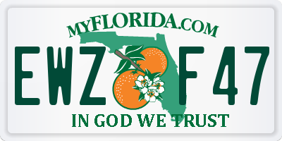 FL license plate EWZF47