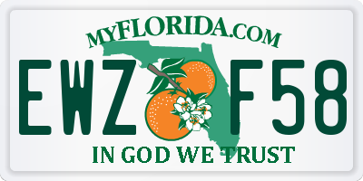 FL license plate EWZF58