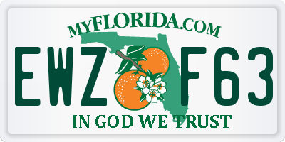 FL license plate EWZF63