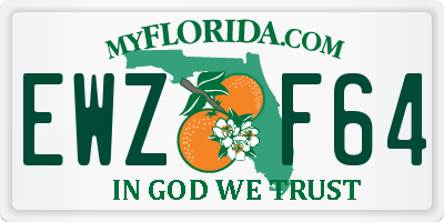 FL license plate EWZF64
