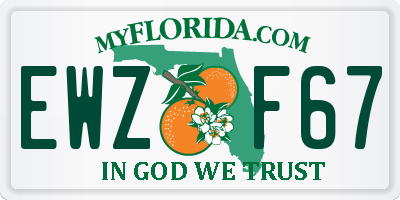 FL license plate EWZF67