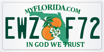FL license plate EWZF72