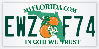 FL license plate EWZF74