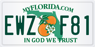 FL license plate EWZF81