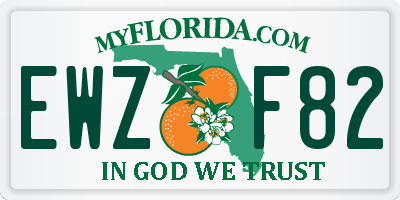 FL license plate EWZF82