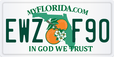FL license plate EWZF90