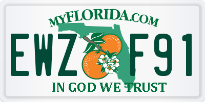FL license plate EWZF91