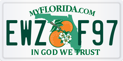 FL license plate EWZF97