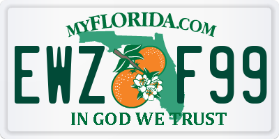 FL license plate EWZF99