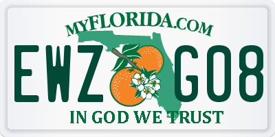 FL license plate EWZG08