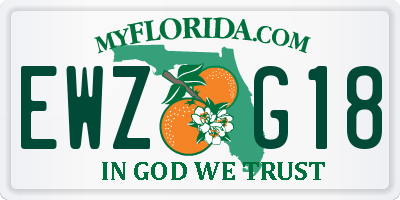 FL license plate EWZG18
