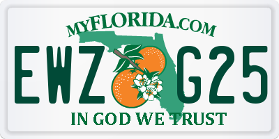 FL license plate EWZG25