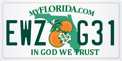 FL license plate EWZG31