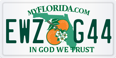 FL license plate EWZG44