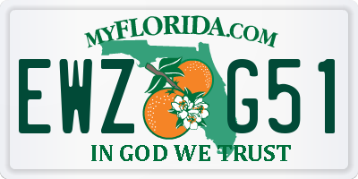 FL license plate EWZG51