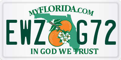 FL license plate EWZG72