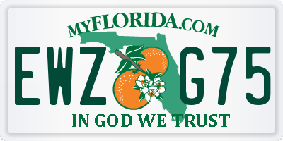 FL license plate EWZG75
