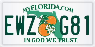 FL license plate EWZG81