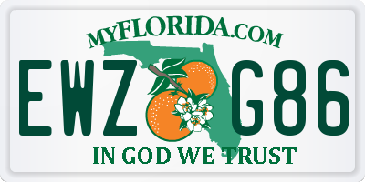FL license plate EWZG86