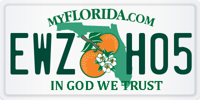 FL license plate EWZH05