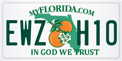 FL license plate EWZH10
