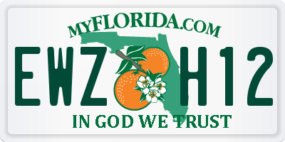 FL license plate EWZH12