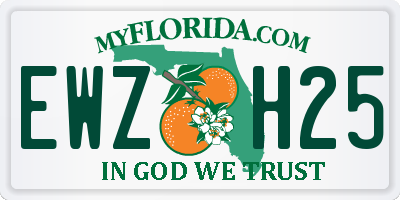 FL license plate EWZH25