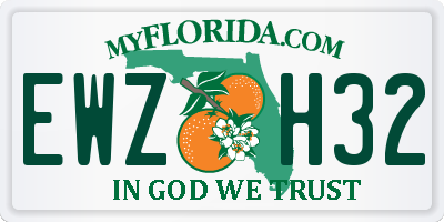 FL license plate EWZH32