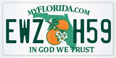 FL license plate EWZH59