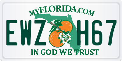 FL license plate EWZH67