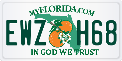 FL license plate EWZH68