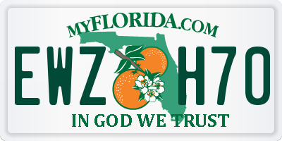 FL license plate EWZH70