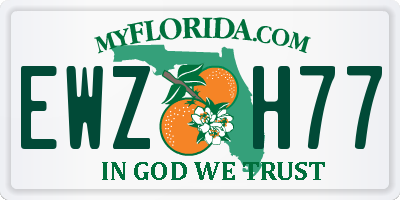 FL license plate EWZH77