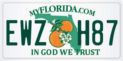 FL license plate EWZH87
