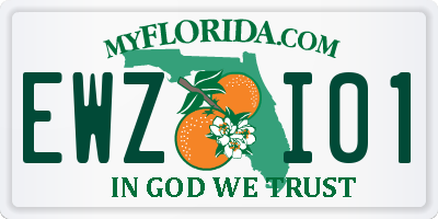 FL license plate EWZI01