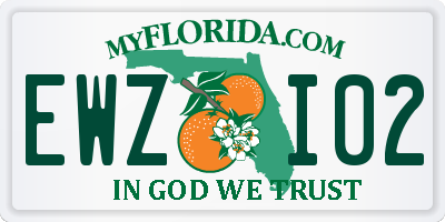 FL license plate EWZI02